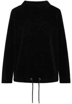 Cecil Shirts*Strukturshirt mit Funnelneck Black