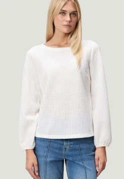 Zero Shirts*Strukturshirt mit Rundausschnitt Eggnog