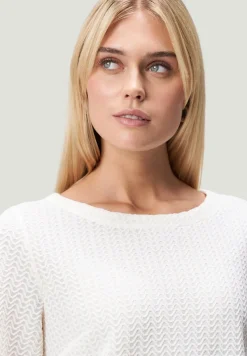 Zero Shirts*Strukturshirt mit Rundausschnitt Eggnog