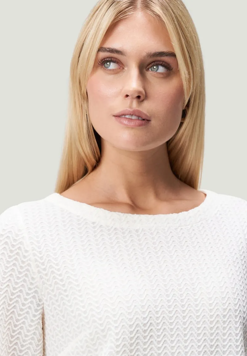 Zero Shirts*Strukturshirt mit Rundausschnitt Eggnog