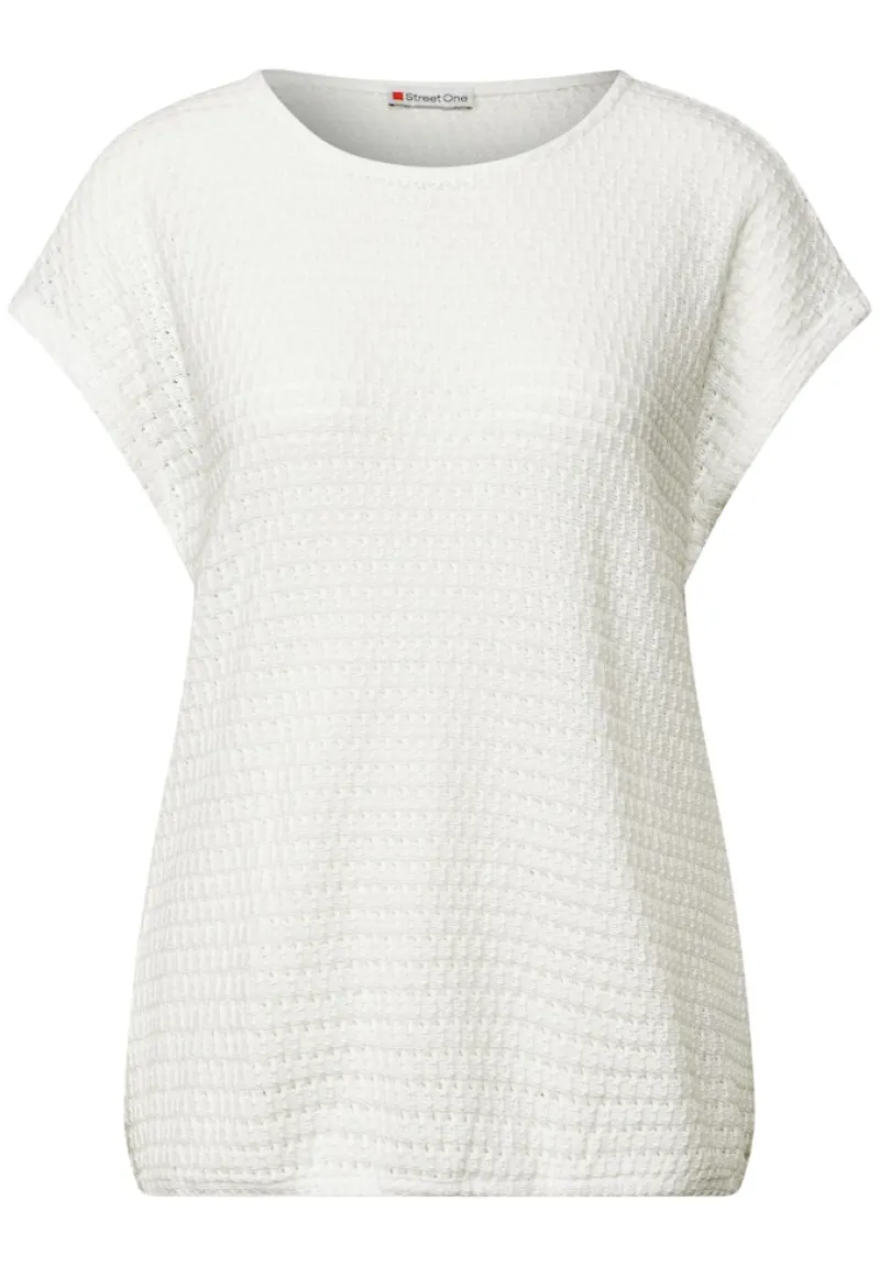 Street One Shirts*Strukturshirt off white