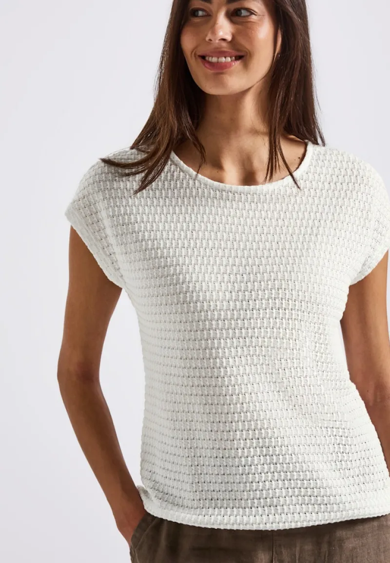 Street One Shirts*Strukturshirt off white