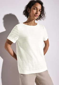 Street One Shirts*Strukturshirt off white