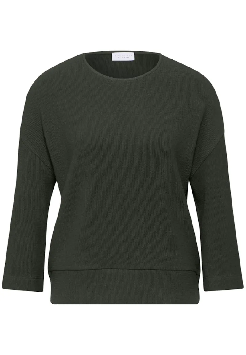 STREET ONE STUDIO Shirts*Strukturshirt oil green