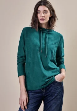 Cecil Shirts*Strukturshirt petrol green