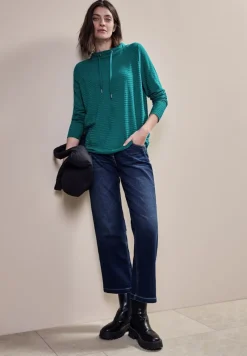 Cecil Shirts*Strukturshirt petrol green