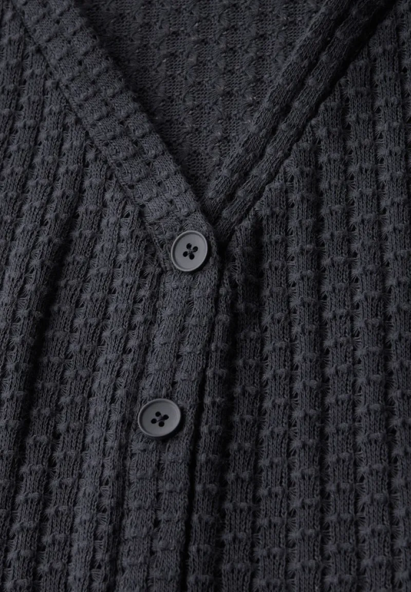 Street One Shirts*Strukturtop mit Knopfleiste deepwater blue