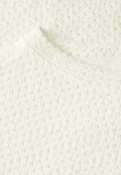 Cecil Shirts*Struktur-T-Shirt vanilla white
