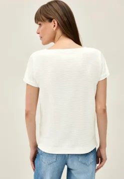 Cecil Shirts*Struktushirt in Unifarbe vanilla white
