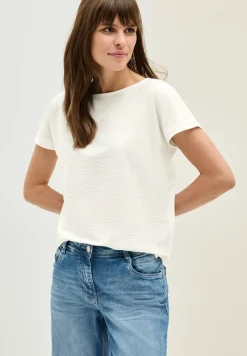 Cecil Shirts*Struktushirt in Unifarbe vanilla white