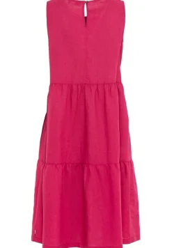 Camel Active Kleider*Stufenkleid aus Leinenmix piony red