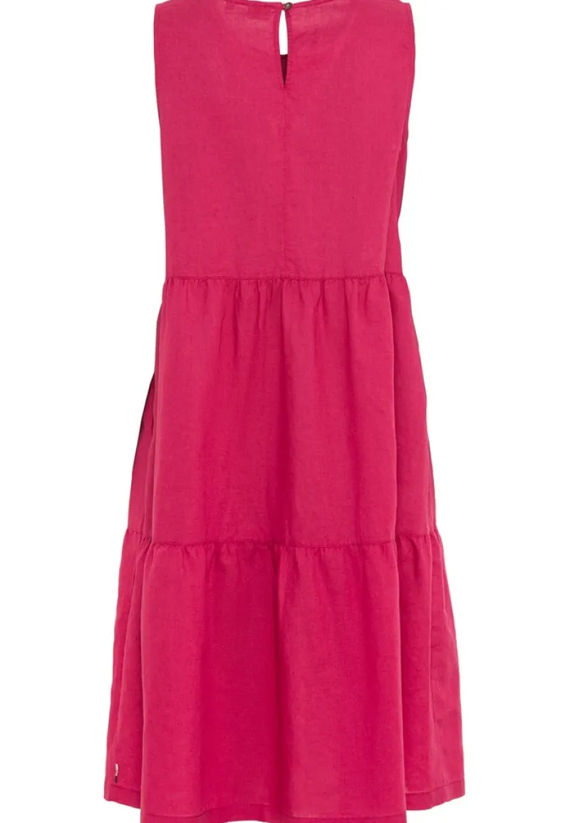 Camel Active Kleider*Stufenkleid aus Leinenmix piony red