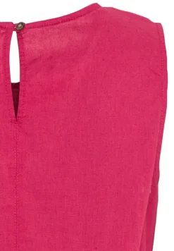 Camel Active Kleider*Stufenkleid aus Leinenmix piony red