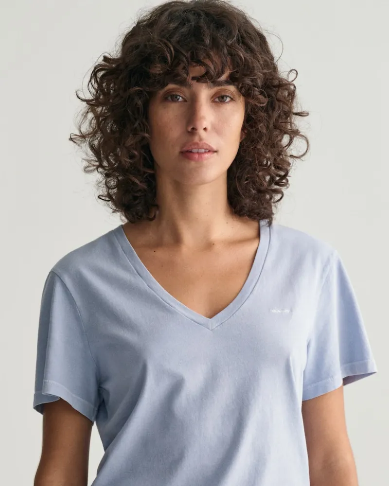 Gant Shirts*Sunfaded V-Neck T-Shirt dove blue