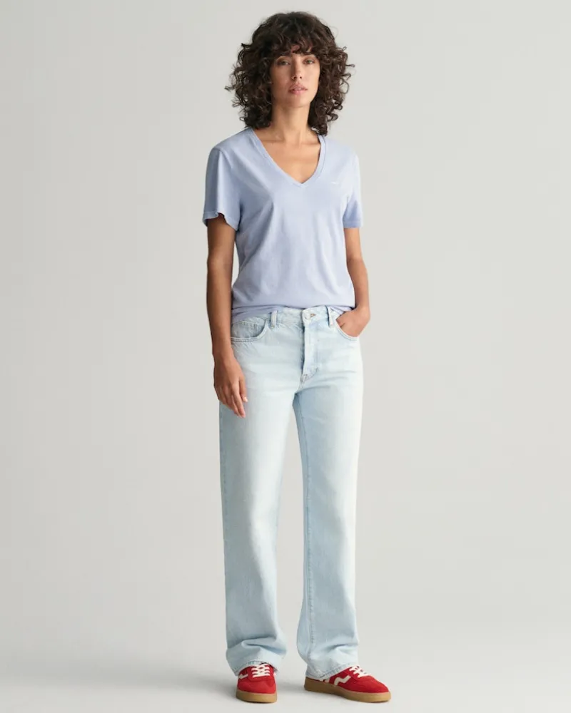 Gant Shirts*Sunfaded V-Neck T-Shirt dove blue