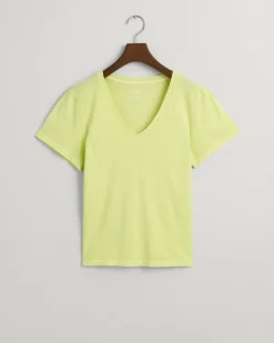 Gant Shirts*Sunfaded V-Neck T-Shirt pastel lime