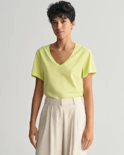 Gant Shirts*Sunfaded V-Neck T-Shirt pastel lime