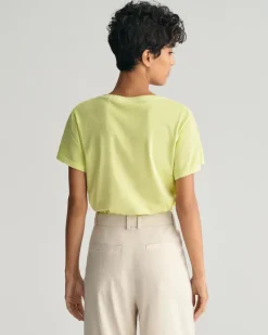 Gant Shirts*Sunfaded V-Neck T-Shirt pastel lime