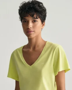 Gant Shirts*Sunfaded V-Neck T-Shirt pastel lime
