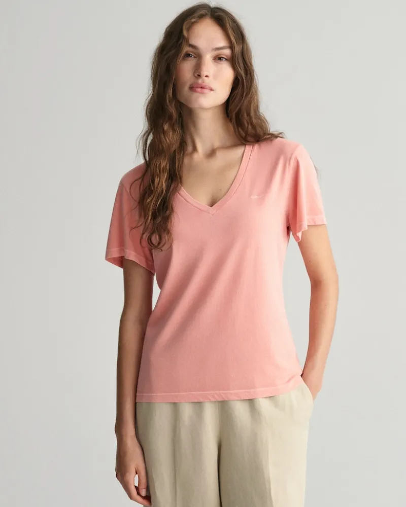 Gant Shirts*Sunfaded V-Neck T-Shirt peachy pink