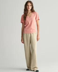 Gant Shirts*Sunfaded V-Neck T-Shirt peachy pink