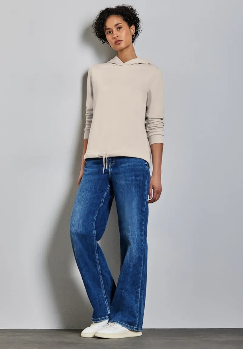 Street One Pullover & Sweatshirts*Sweat Hoodie smooth sand beige