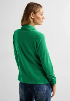 Cecil Jacken*Sweatblazer mit Raffung easy green
