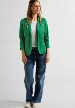 Cecil Jacken*Sweatblazer mit Raffung easy green