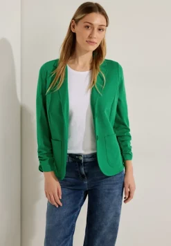 Cecil Jacken*Sweatblazer mit Raffung easy green