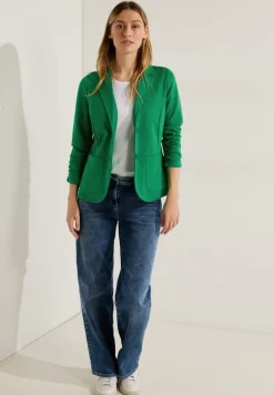Cecil Jacken*Sweatblazer mit Raffung easy green