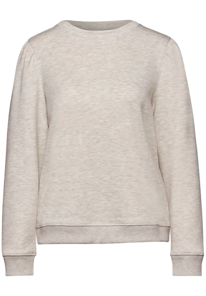 STREET ONE STUDIO Pullover & Sweatshirts*Sweater mit Raffungen cloud cream mel.