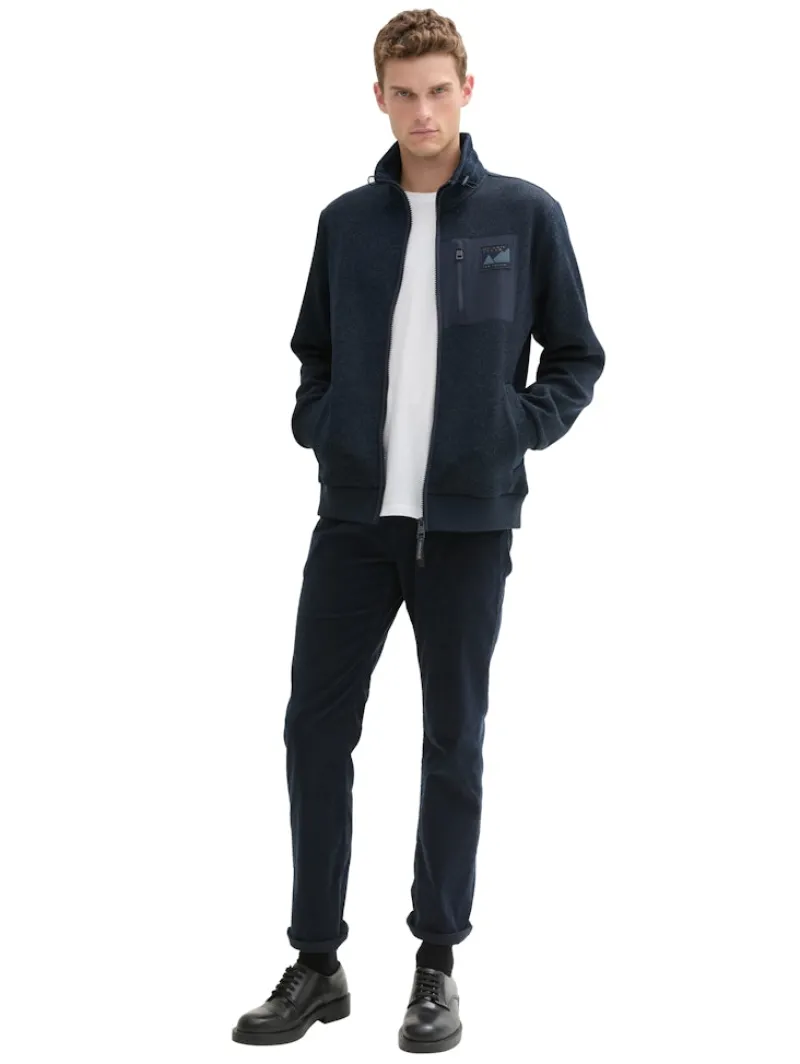 Tom Tailor Pullover & Sweatshirts|Big Boys*Sweatjacke aus Fleece navy melange structure