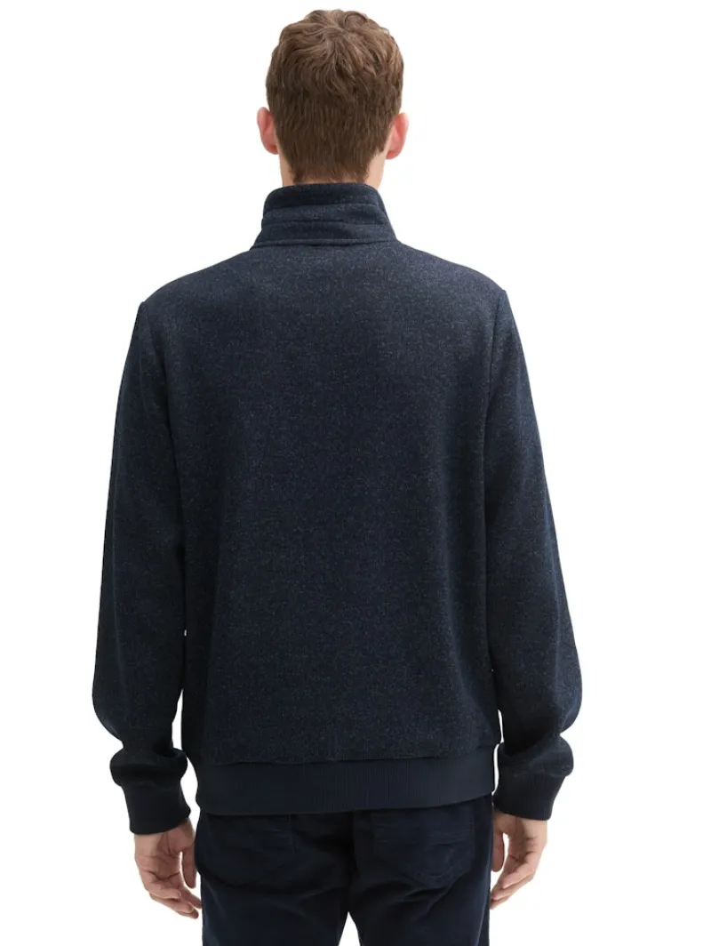 Tom Tailor Pullover & Sweatshirts|Big Boys*Sweatjacke aus Fleece navy melange structure