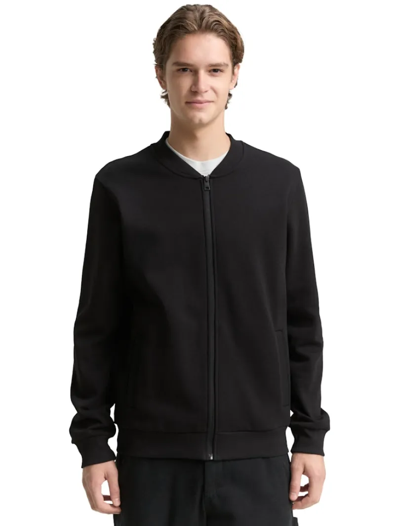 Tom Tailor Denim Pullover & Sweatshirts*Sweatjacke mit Bomberkragen Black