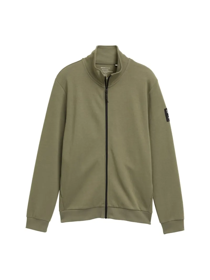 Tom Tailor Denim Pullover & Sweatshirts*Sweatjacke mit Stehkragen tree moss green