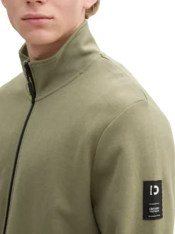 Tom Tailor Denim Pullover & Sweatshirts*Sweatjacke mit Stehkragen tree moss green