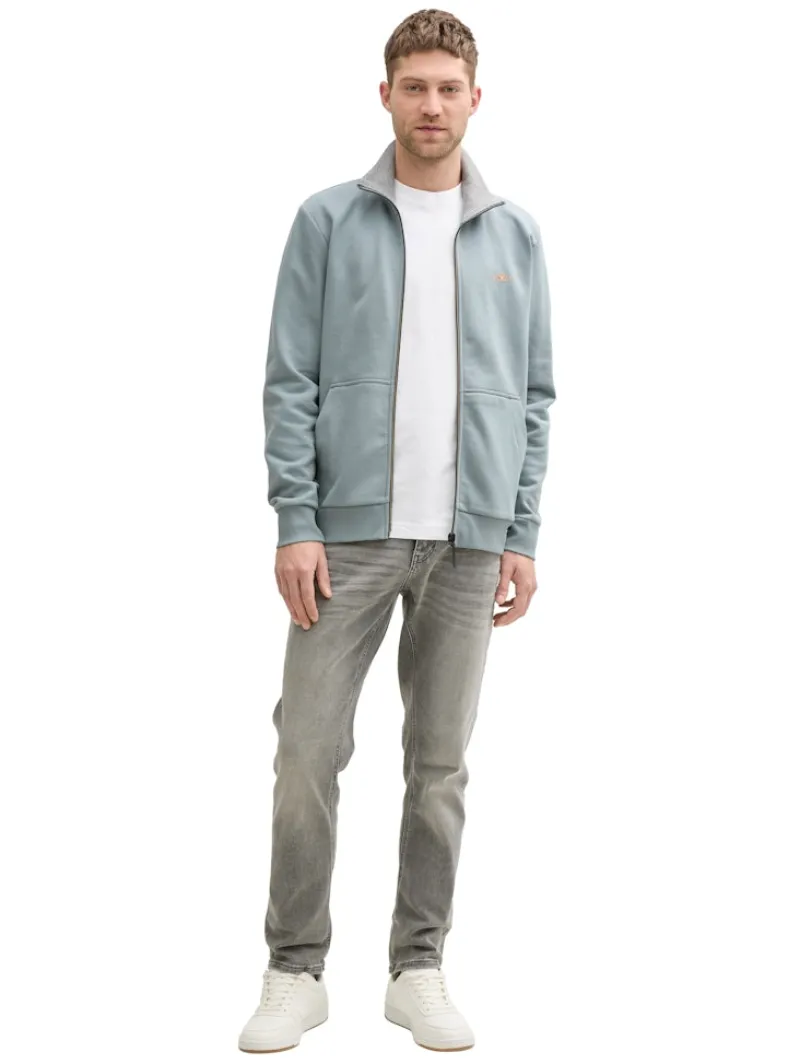 Tom Tailor Pullover & Sweatshirts|Big Boys*Sweatjacke mit Stehkragen grey mint