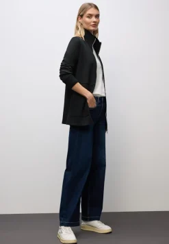 Street One Pullover & Sweatshirts*Sweatjacke mit Strickdetails Black