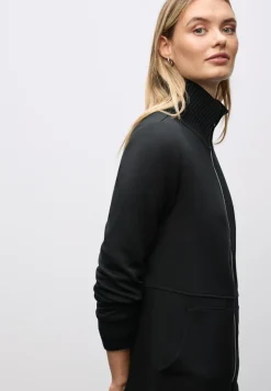 Street One Pullover & Sweatshirts*Sweatjacke mit Strickdetails Black