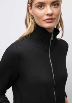 Street One Pullover & Sweatshirts*Sweatjacke mit Strickdetails Black