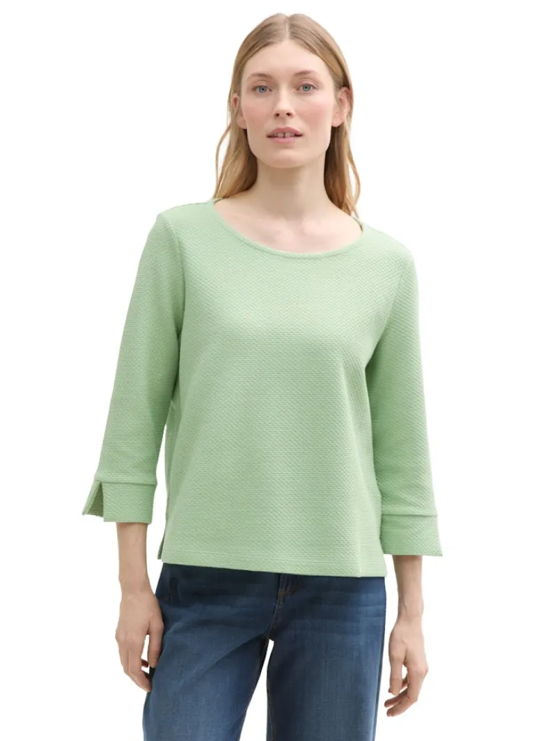 Tom Tailor Pullover & Sweatshirts*Sweatshirt aus Bio-Baumwolle green structure