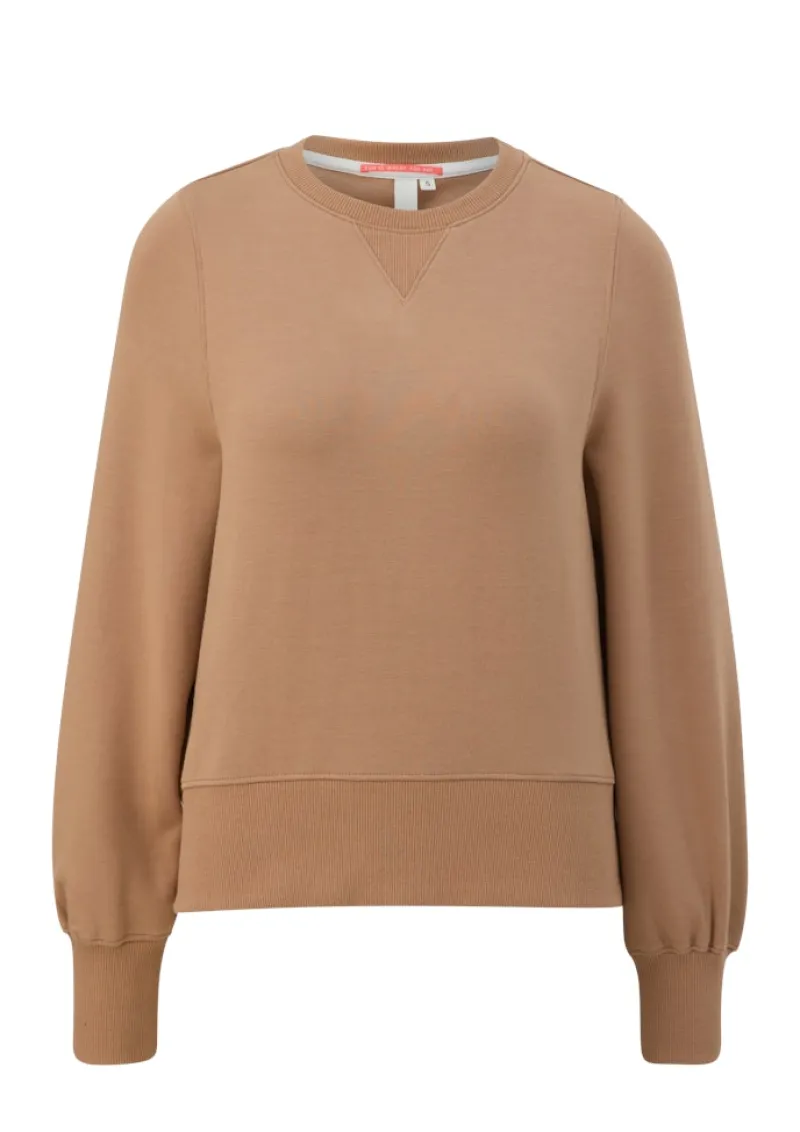 QS Pullover & Sweatshirts*Sweatshirt Braun