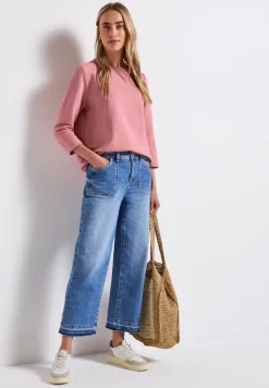 Street One Pullover & Sweatshirts*Sweatshirt in Unifarbe blush peach