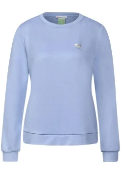Street One Pullover & Sweatshirts*Sweatshirt in Unifarbe mid sunny blue