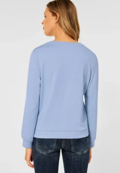 Street One Pullover & Sweatshirts*Sweatshirt in Unifarbe mid sunny blue