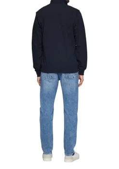 s.Oliver Pullover & Sweatshirts|Big Boys*Sweatshirt Jacke mit Stehkragen und Logo-Detail Blau