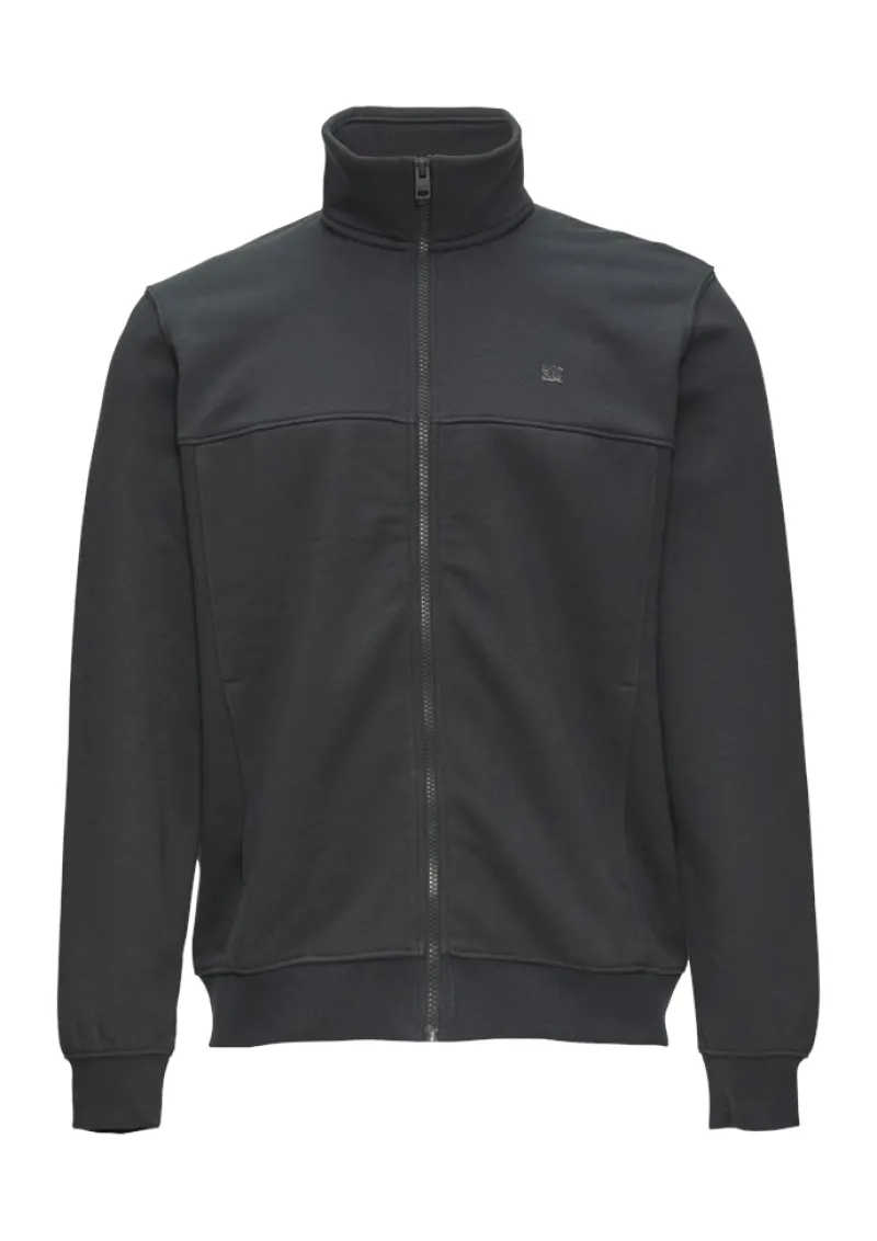 s.Oliver Pullover & Sweatshirts|Big Boys*Sweatshirt Jacke mit Stehkragen und Logo-Detail Grau