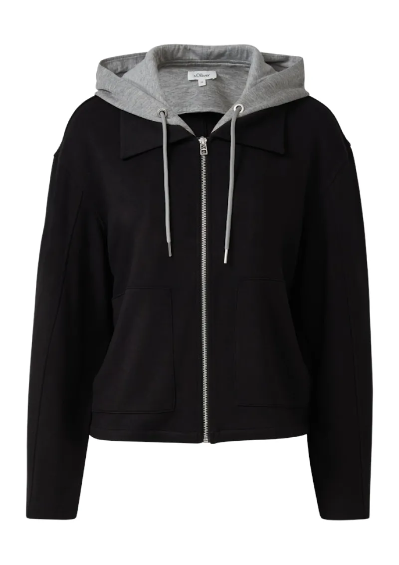 s.Oliver Pullover & Sweatshirts*Sweatshirt Jacke Schwarz