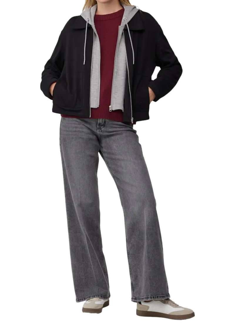 s.Oliver Pullover & Sweatshirts*Sweatshirt Jacke Schwarz