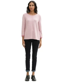 Tom Tailor Pullover & Sweatshirts*Sweatshirt mit 3/4-Arm pink velvet melange